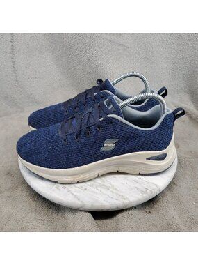 Skechers Shoes Mens Size 7 S Sport Arch Fit Blue Lace Up Sneakers